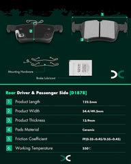SCITOO ceramic brake pads reduced dust and rotor protection for daily driving.