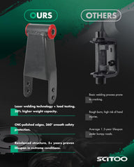 SCITOO drop-lowering shackles installation demo on F-150 for clarity.