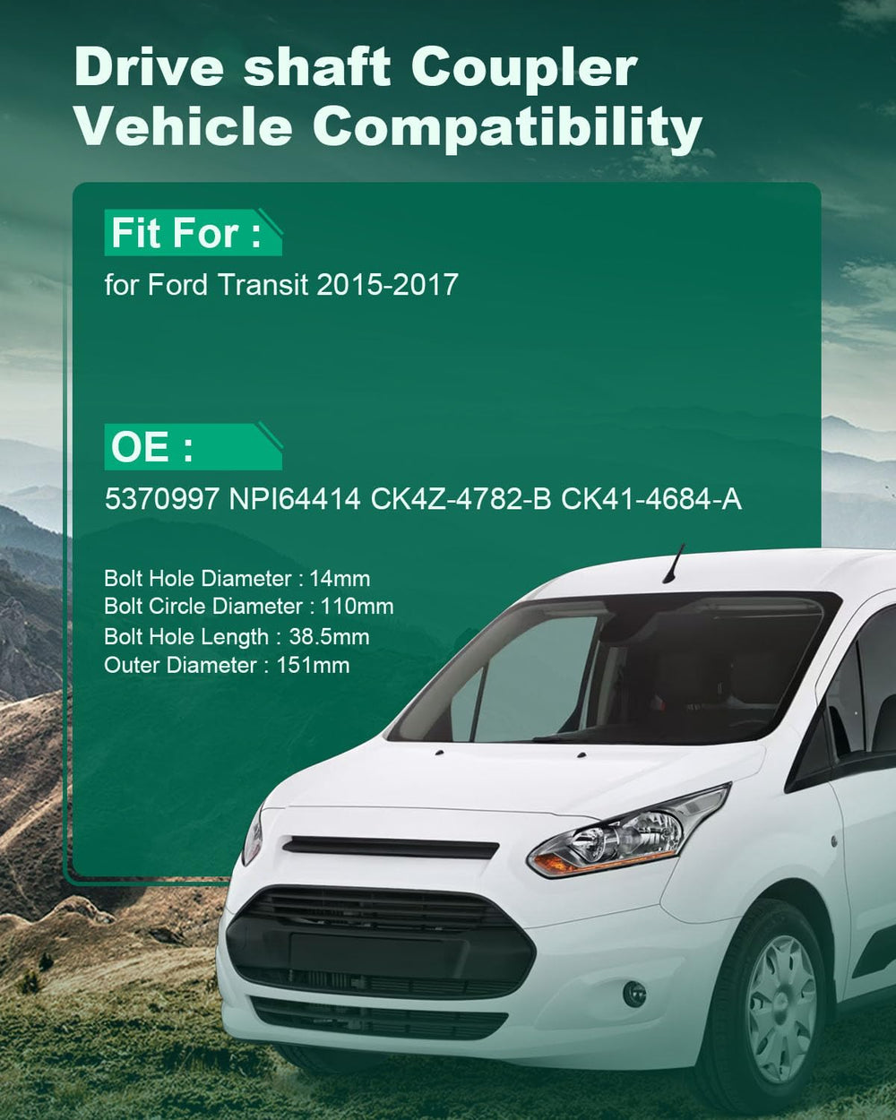 SCITOO flex joint for Transit 2015-2017 providing smooth drivetrain performance
