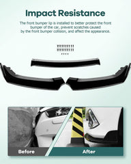 SCITOO front bumper lip center section completes the aggressive spoiler profile.