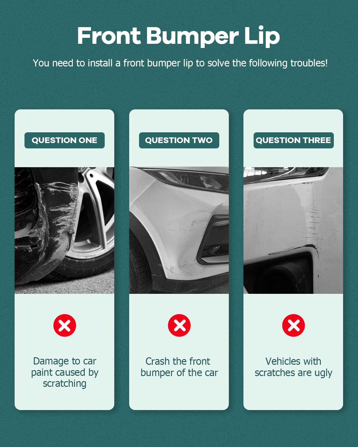 SCITOO front bumper lip right panel adds edge to your Civic's front fascia.