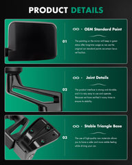 SCITOO durable mirror for Wrangler engineered for rugged use.