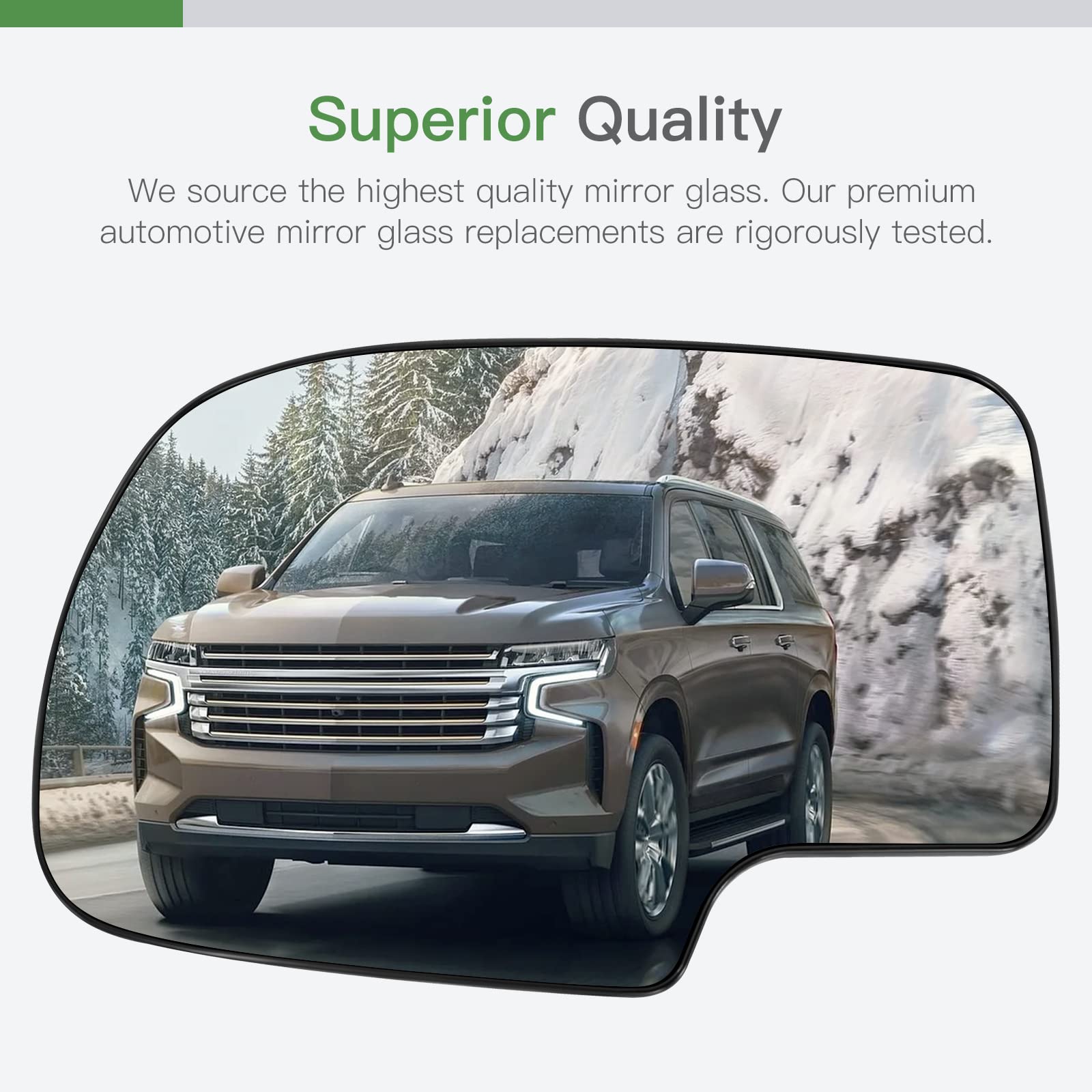 SCITOO mirror glass with attached back plate for easy installation