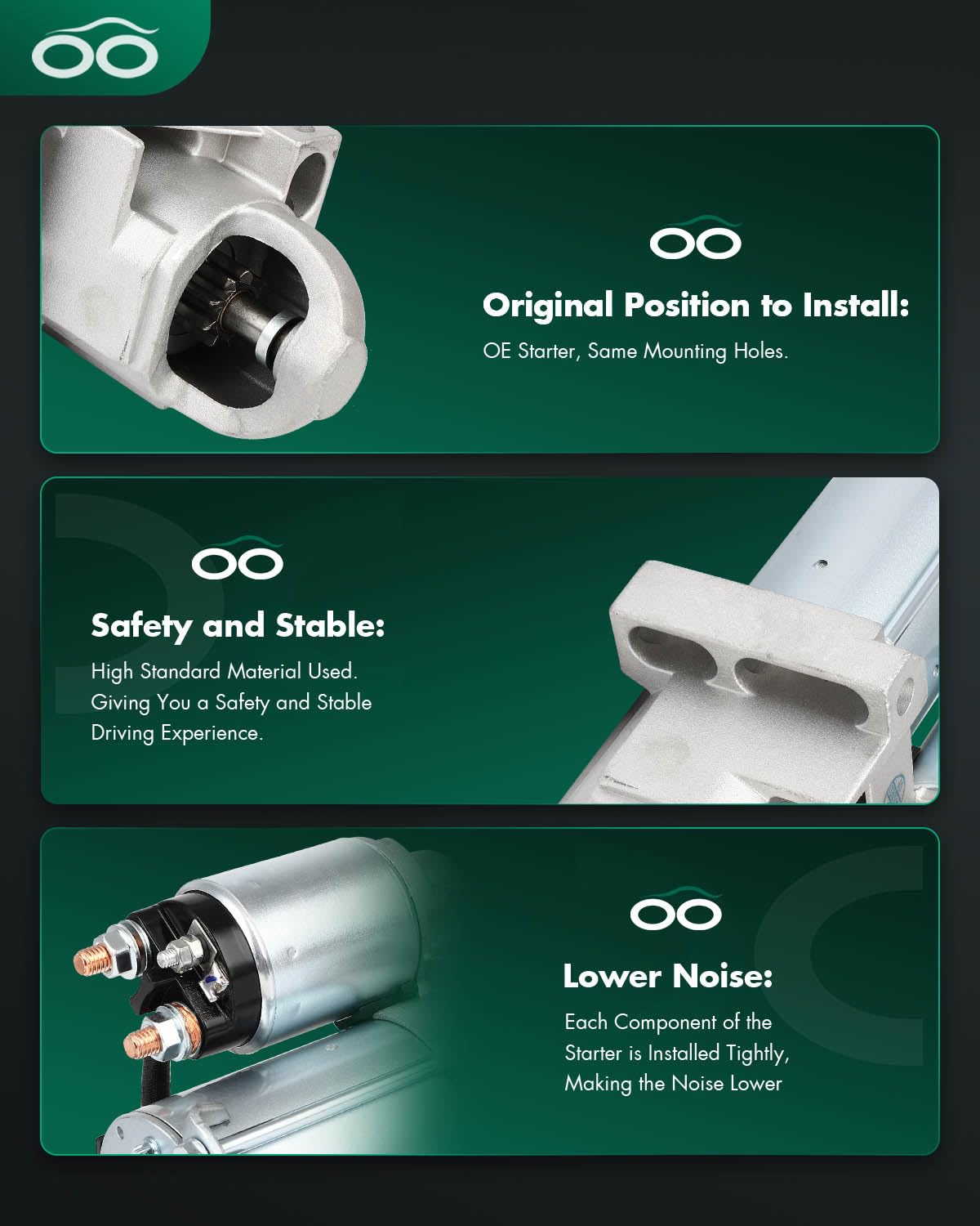 SCITOO starter gears and copper coil emphasize reliable torque and durable operation