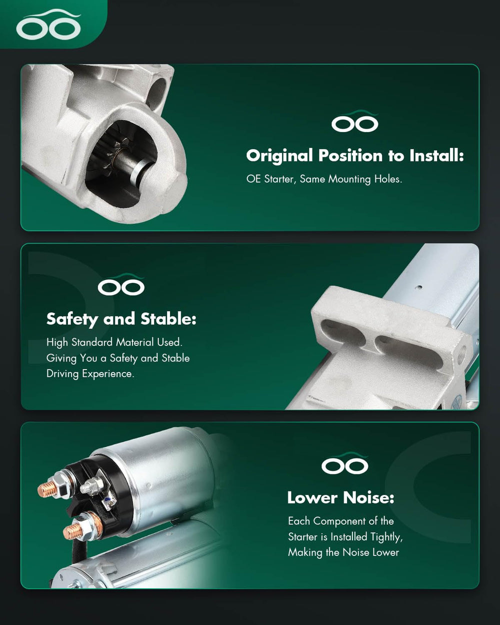 SCITOO starter gears and copper coil emphasize reliable torque and durable operation