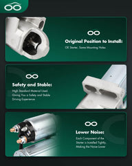 SCITOO starter gears and copper coil emphasize reliable torque and durable operation