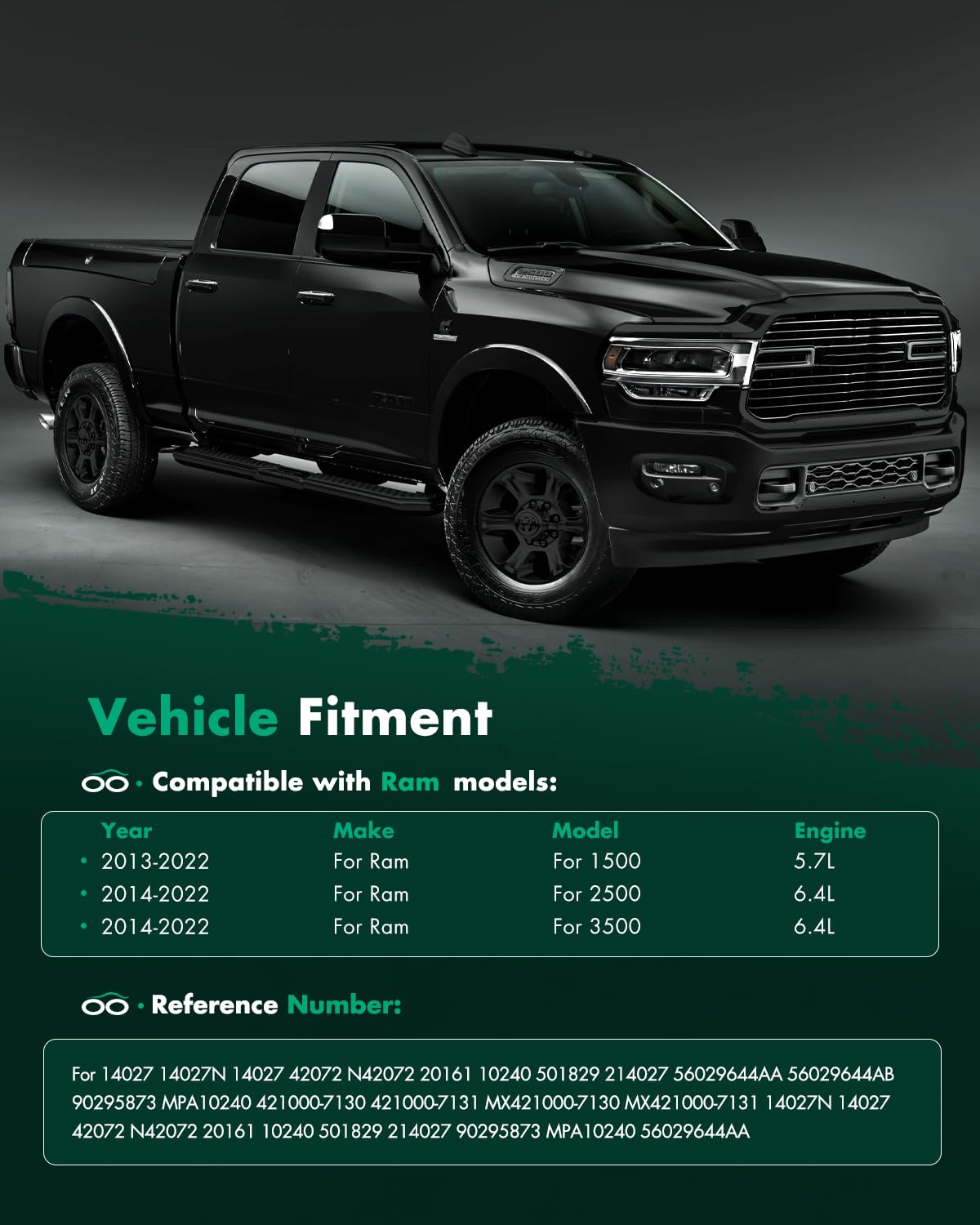 SCITOO Ram alternator side view with 6-groove pulley for belt drive