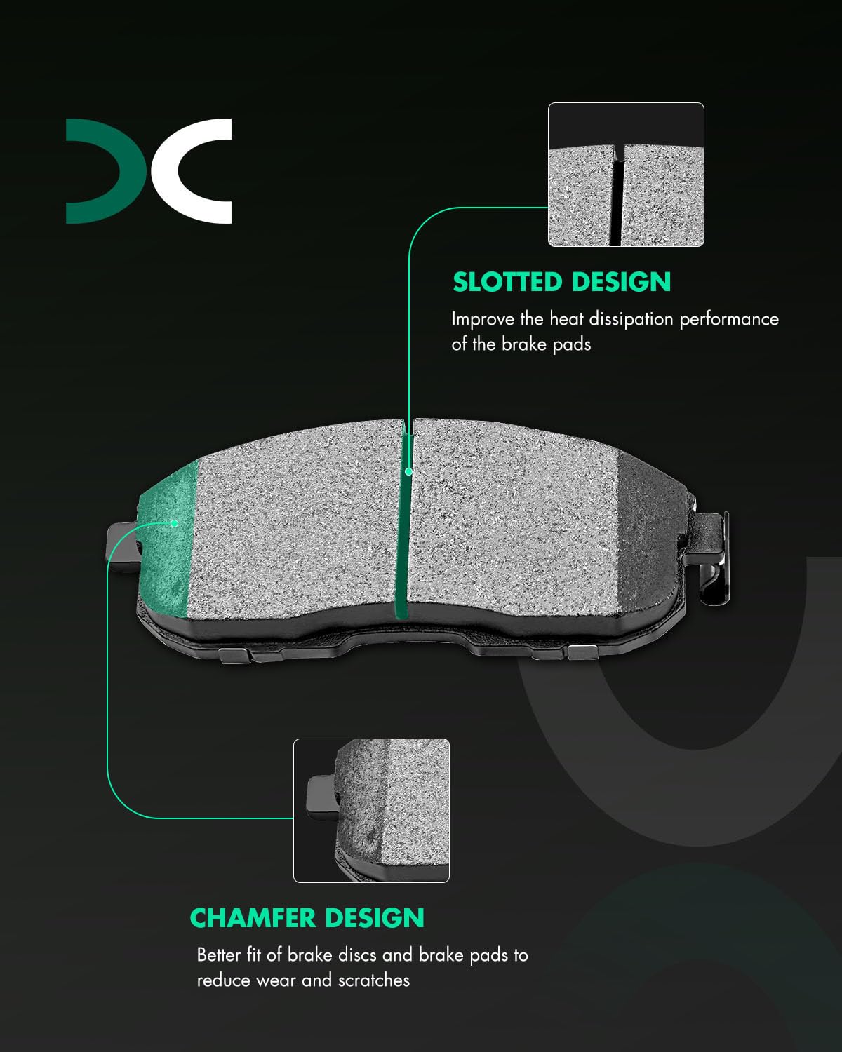 SCITOO rear ceramic brake pads delivering balanced performance and quiet operation