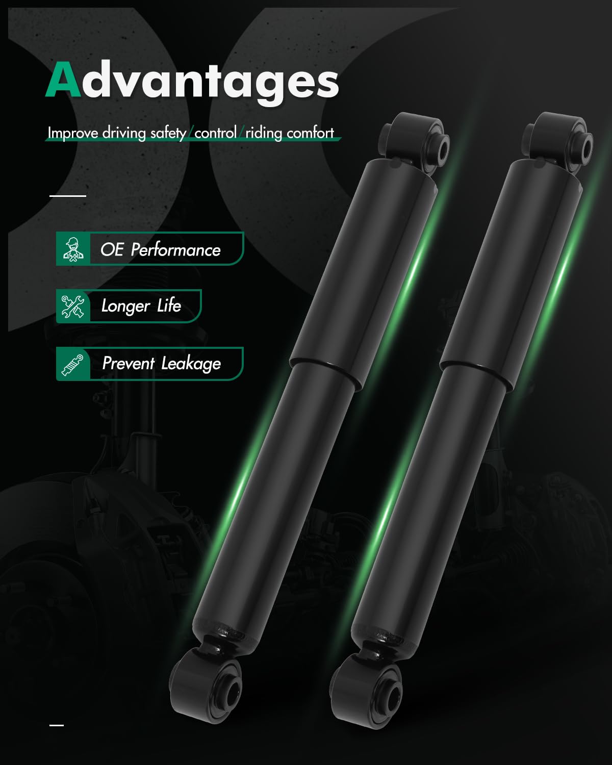 SCITOO rear shock absorber for Chevy Cobalt right enhances steering stability