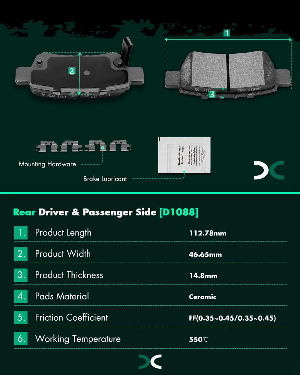 SCITOO scorch-treated brake pads promote faster break-in and more consistent wear