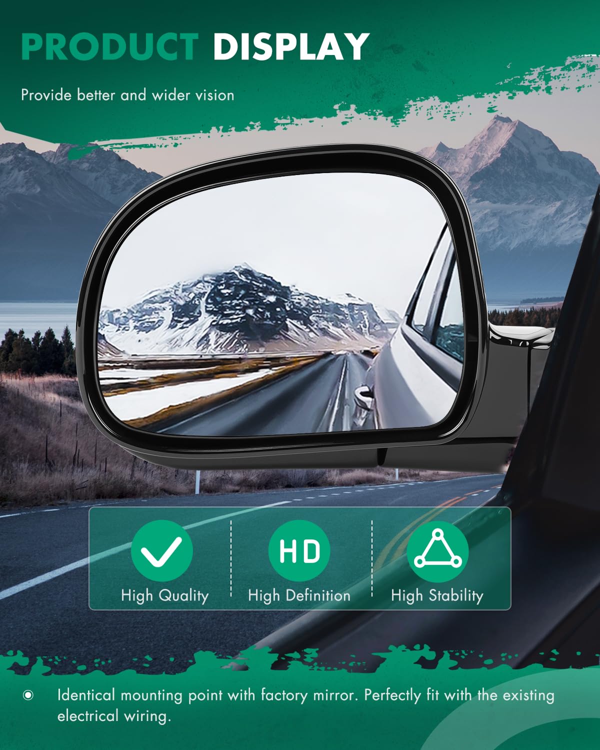 SCITOO Isuzu Hombre left mirror improves rear visibility