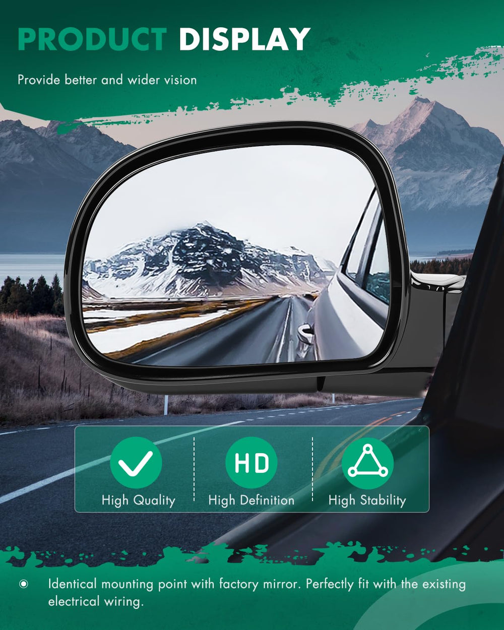 SCITOO Isuzu Hombre left mirror improves rear visibility