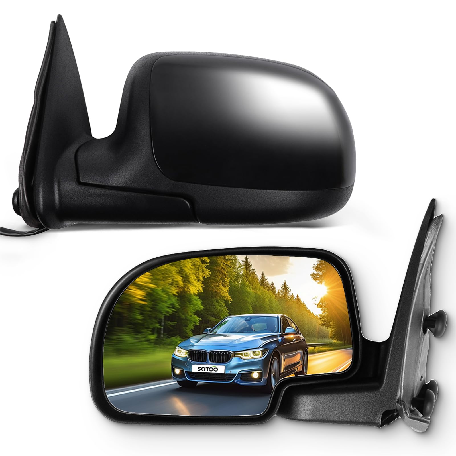 SCITOO left side view mirror for 1999-2006 Silverado, improved rear visibility for towing