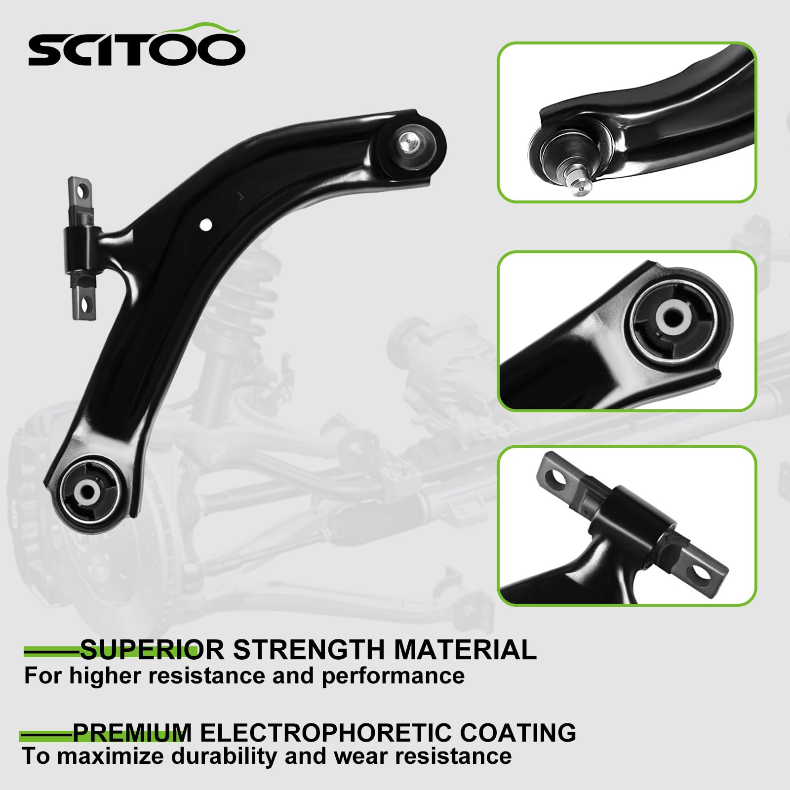 SCITOO front stabilizer sway bar end link enhances stability during cornering.