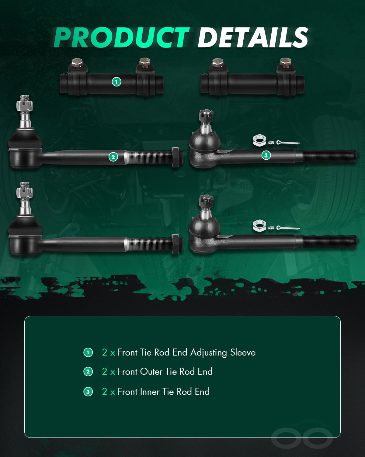 SCITOO tie rod adjusting sleeve supports accurate alignment during maintenance