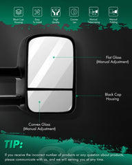 SCITOO tow mirrors right-hand lens for clearer roadside view.