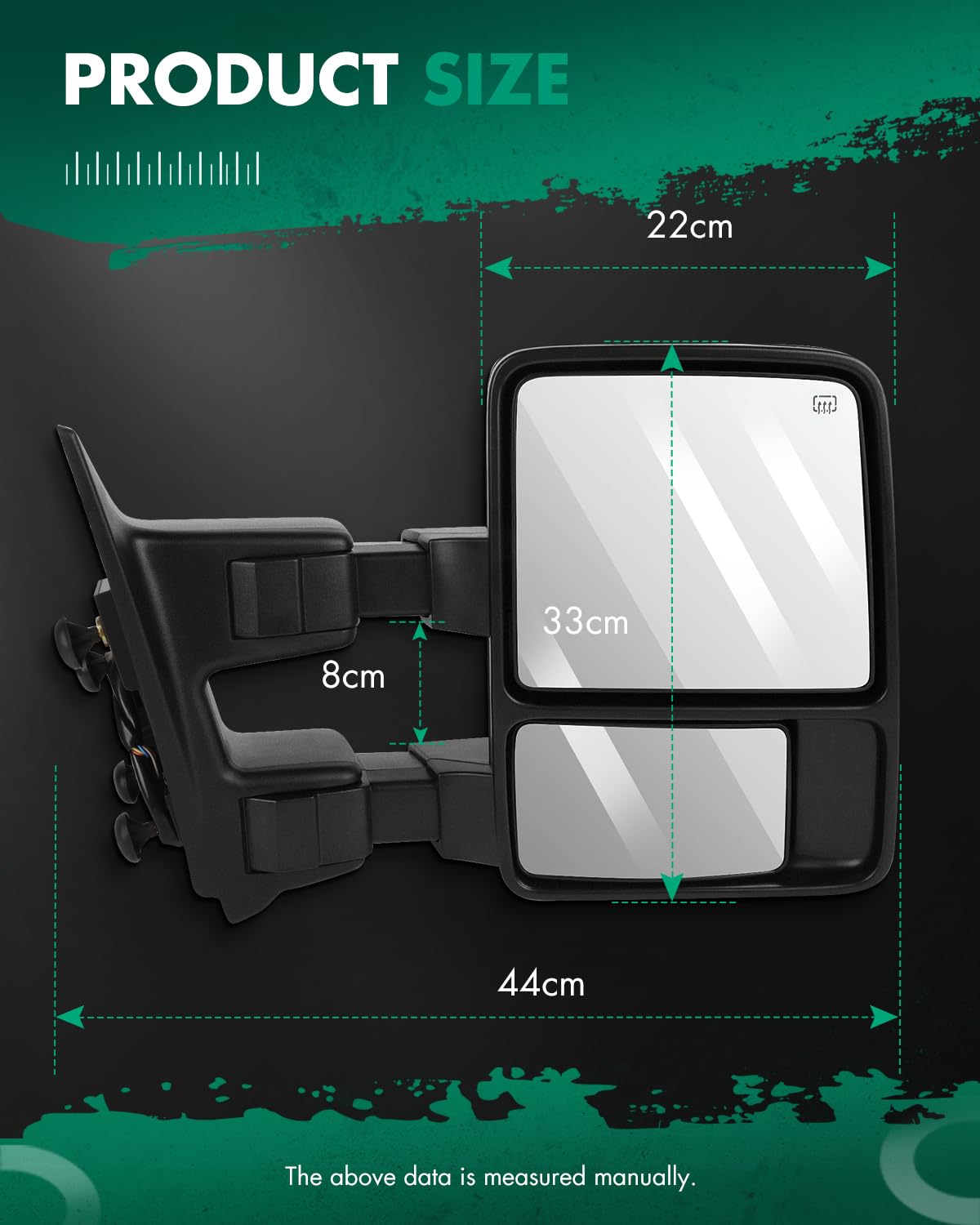 SCITOO heated-defrost mirror provides clear vision in cold weather