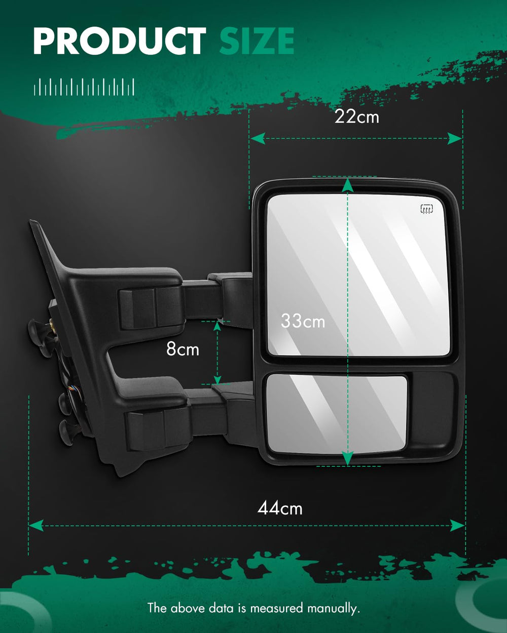 SCITOO heated-defrost mirror provides clear vision in cold weather