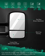 SCITOO towing mirror right side widens the rear view for easier passing.
