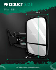 SCITOO telescoping extension adds four inches of viewing range for towing.