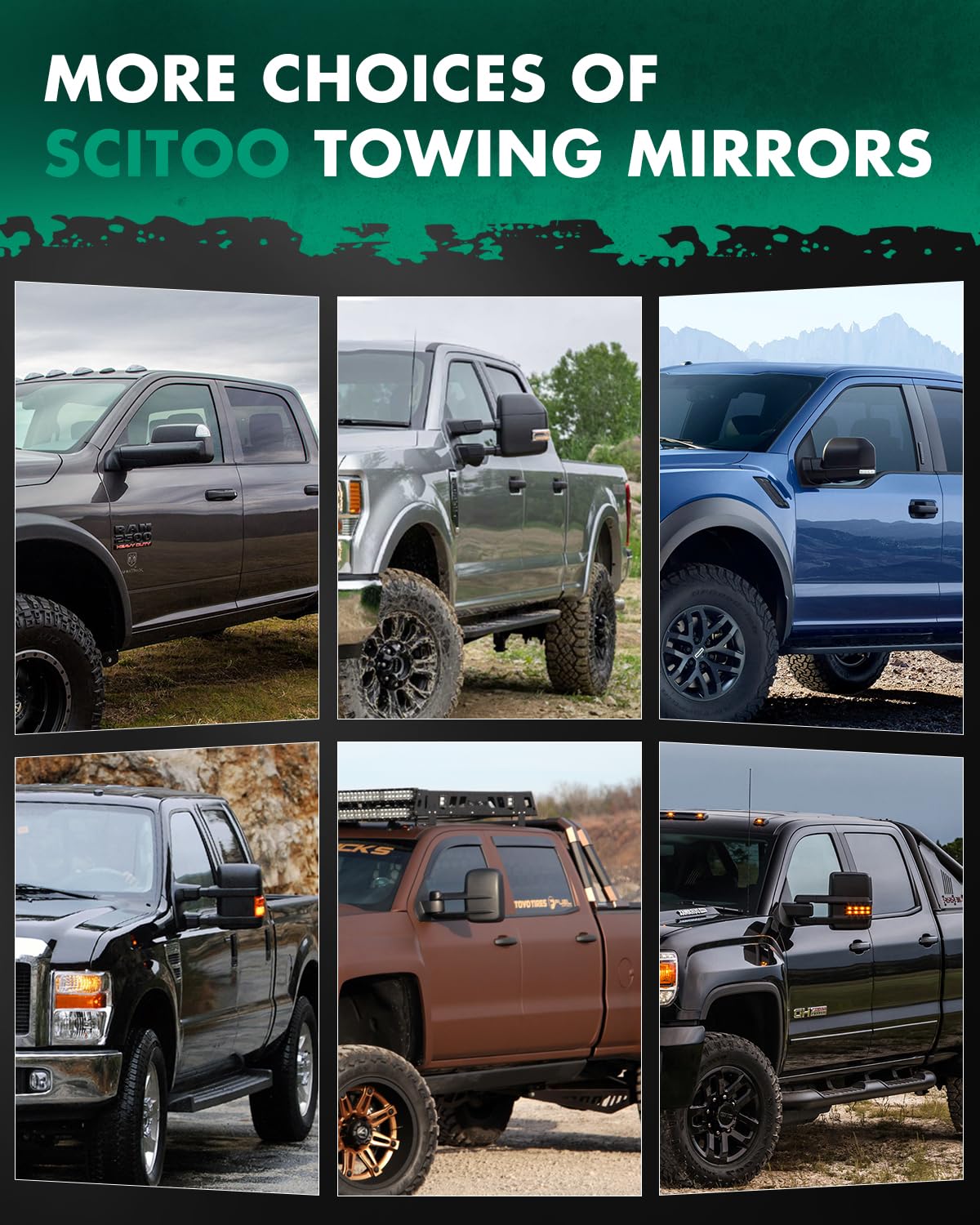 SCITOO replacement mirrors require exact option matching for proper function.