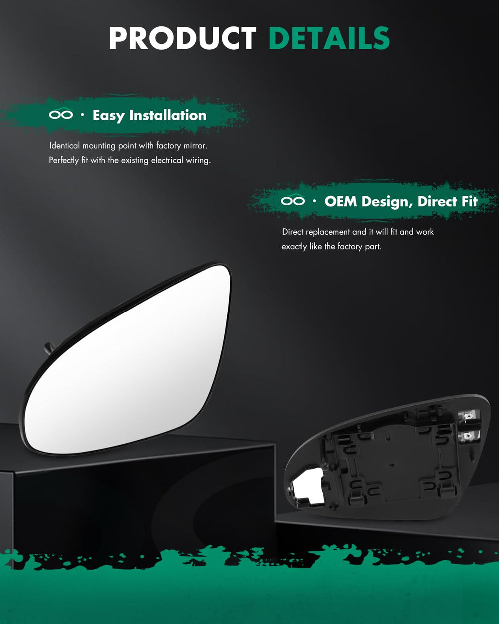 SCITOO Yaris passenger mirror glass for urban driving visibility