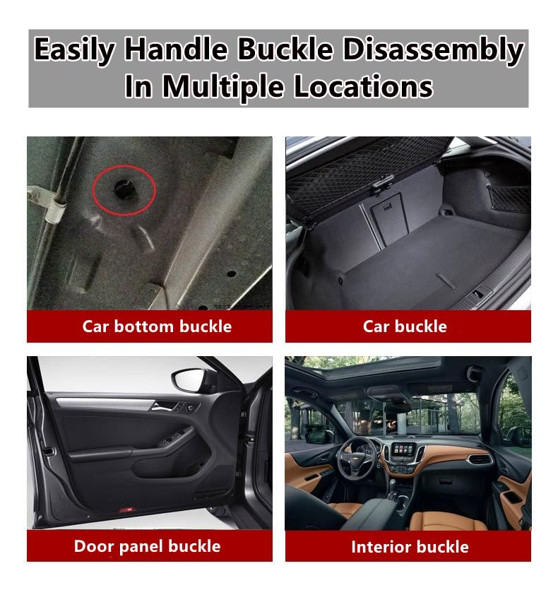 Versatile tool for trimming, rivets, and interior fasteners in vehicles.