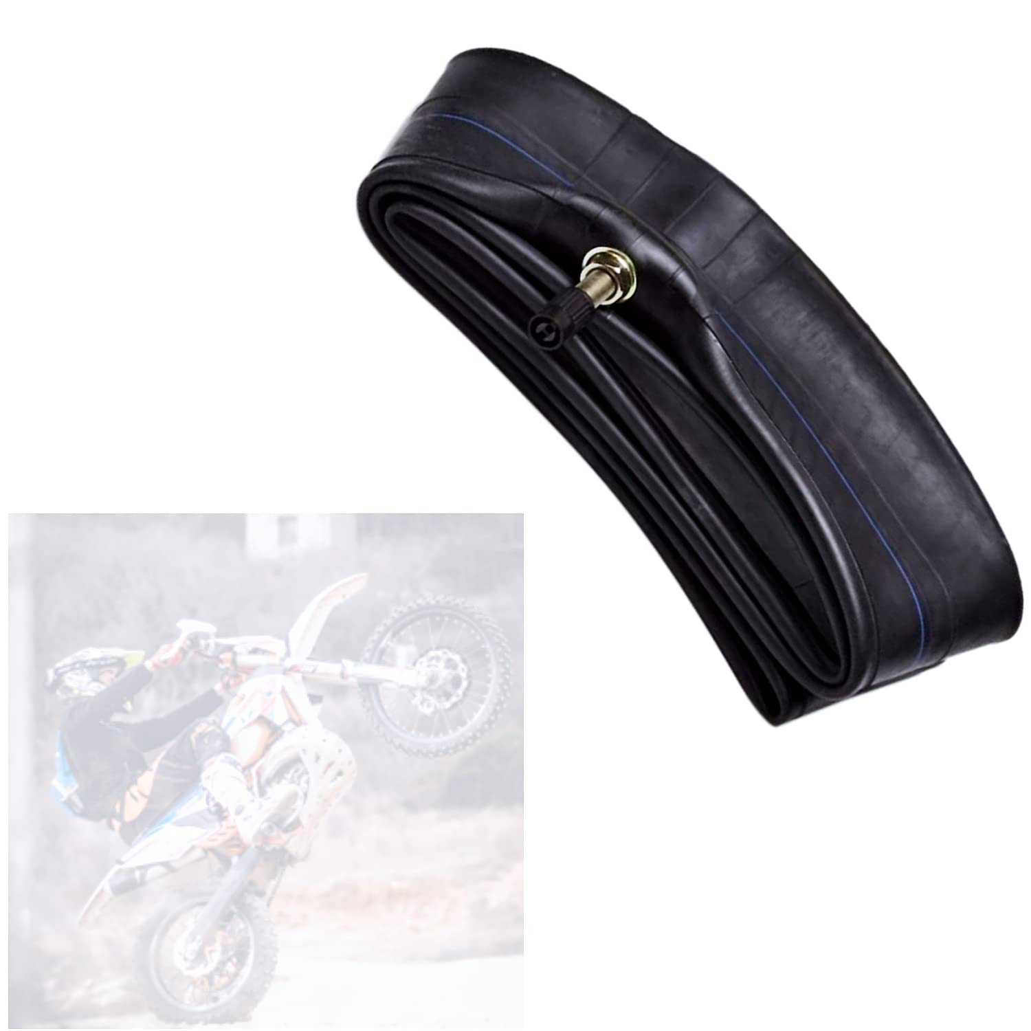 Scooter Parts Palace image showing off-road riding setup with inner tube