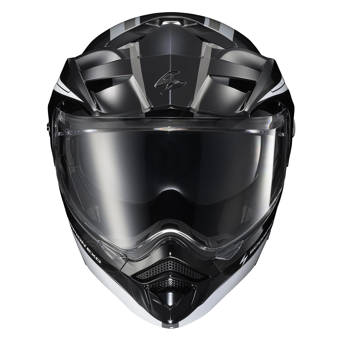 ScorpionEXO AT960 eye port accommodates goggles when the shield is removed.