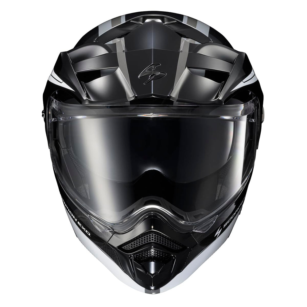 ScorpionEXO AT960 eye port accommodates goggles when the shield is removed.