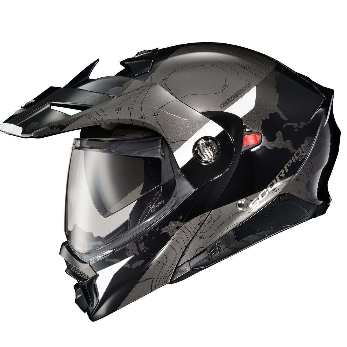 ScorpionEXO AT960 front view highlighting aerodynamic profile for smooth touring.