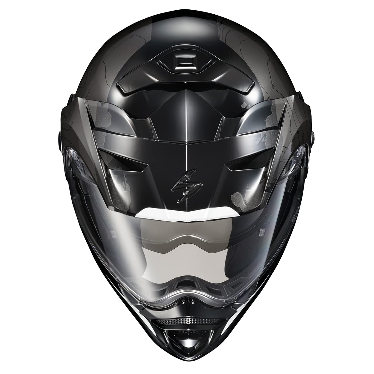 ScorpionEXO AT960 open chin-bar demonstrates easy, one-handed adjustment.