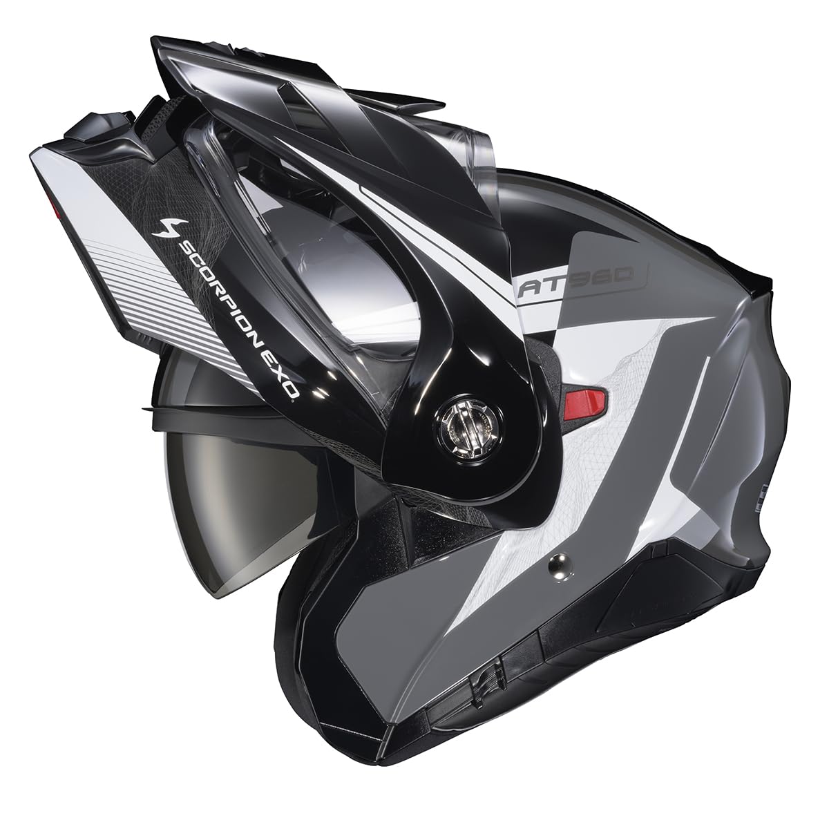 ScorpionEXO AT960 speedview sun visor for rapid light control during rides.
