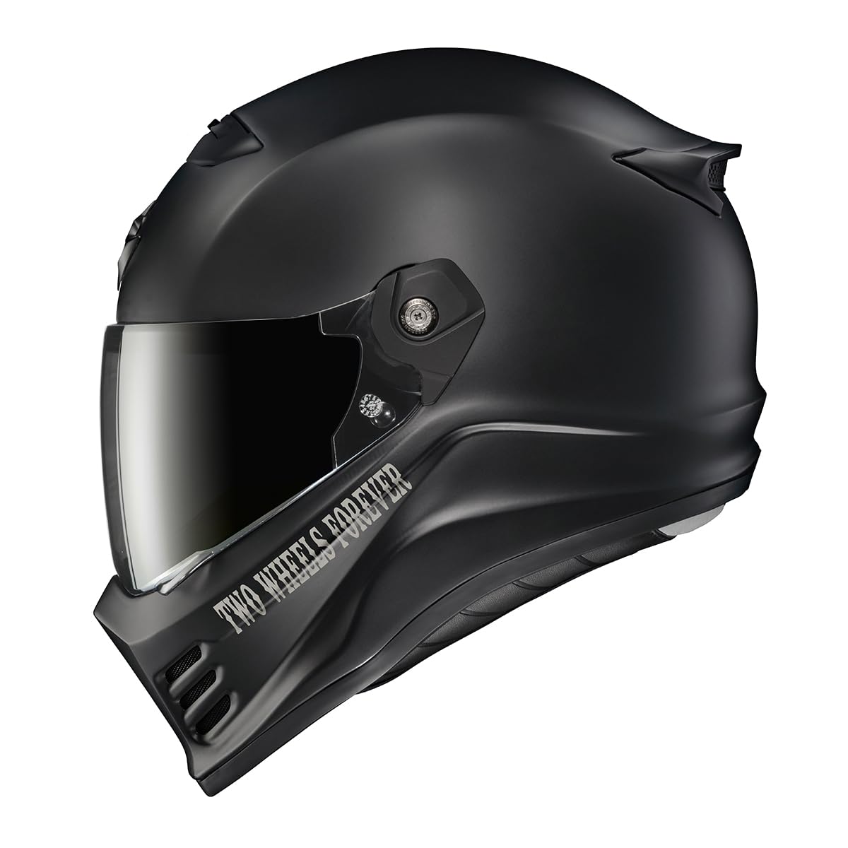 ScorpionEXO Covert FX full-face helmet in matte black for lightweight strength and aero stability
