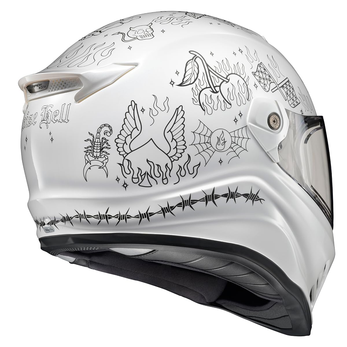ScorpionEXO Covert FX helmet vent detail highlighting aero-tuned ventilation.