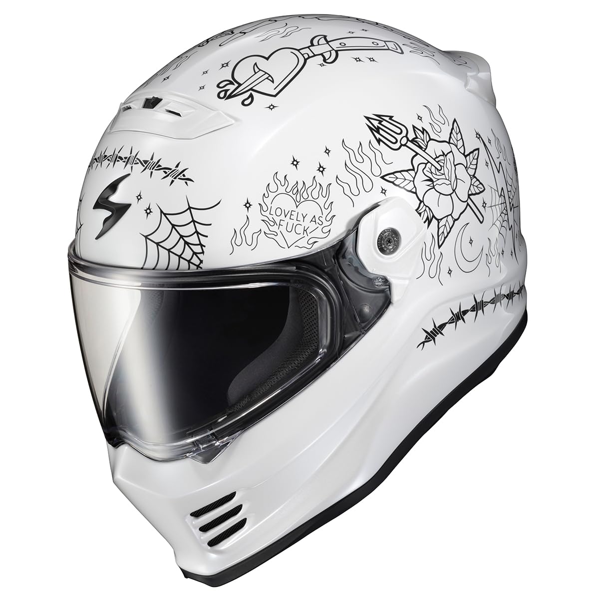ScorpionEXO Covert FX side view shows aero profile for stable highway cruising.