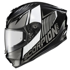 ScorpionEXO R330 helmet front view shows aerodynamic shell for smooth highway rides.