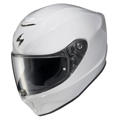 ScorpionEXO EXO-R330 helmet side view showing Bluetooth pockets for hands-free connectivity.