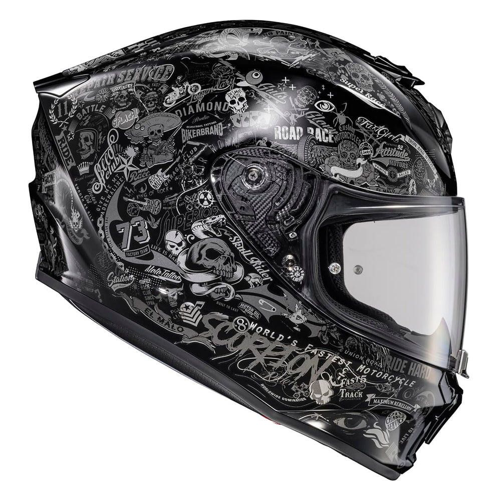 ScorpionEXO EXO-R330 vent system image highlighting breathable comfort during long trips.