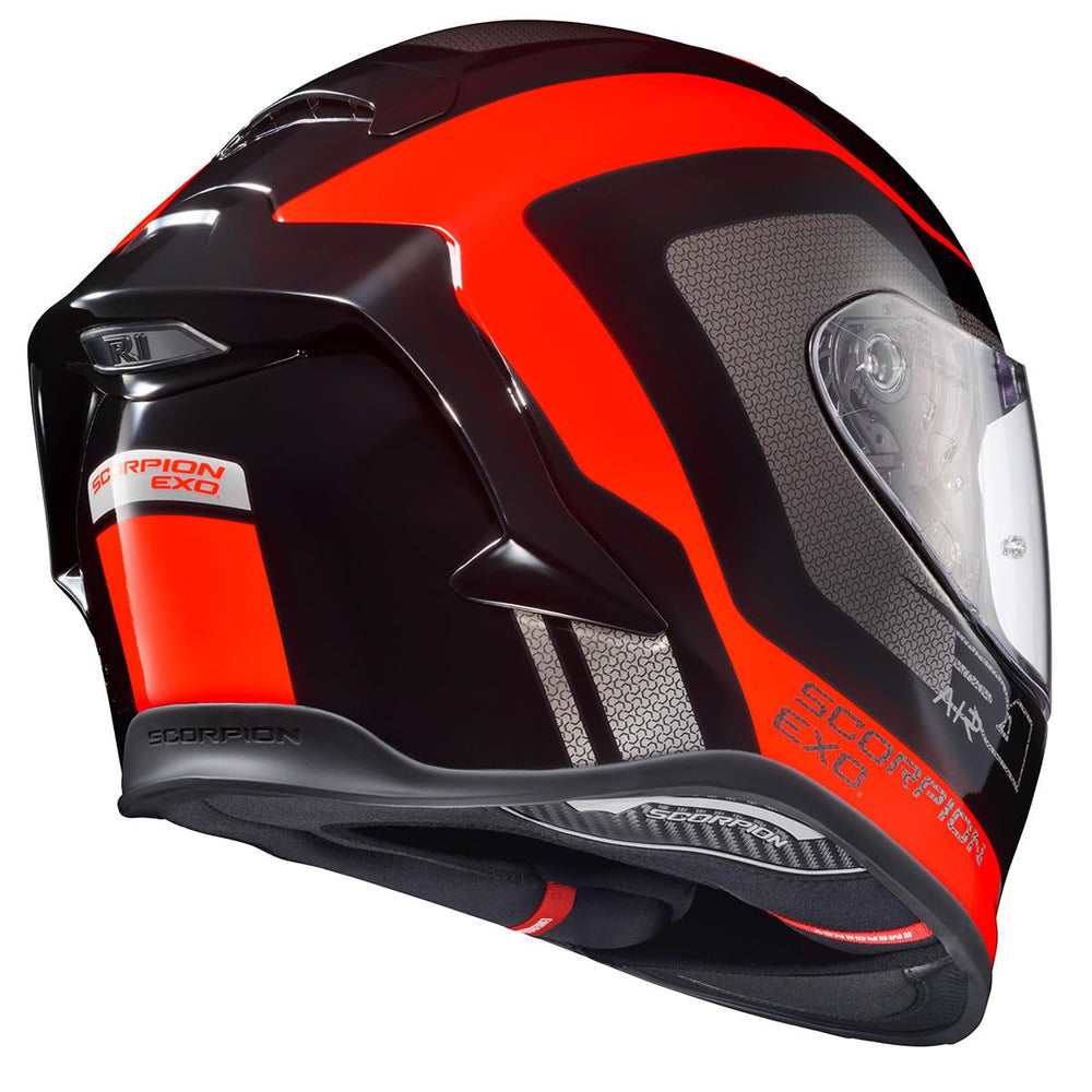 ScorpionEXO R1 Air shield with Pinlock-ready system for fog-free visibility.
