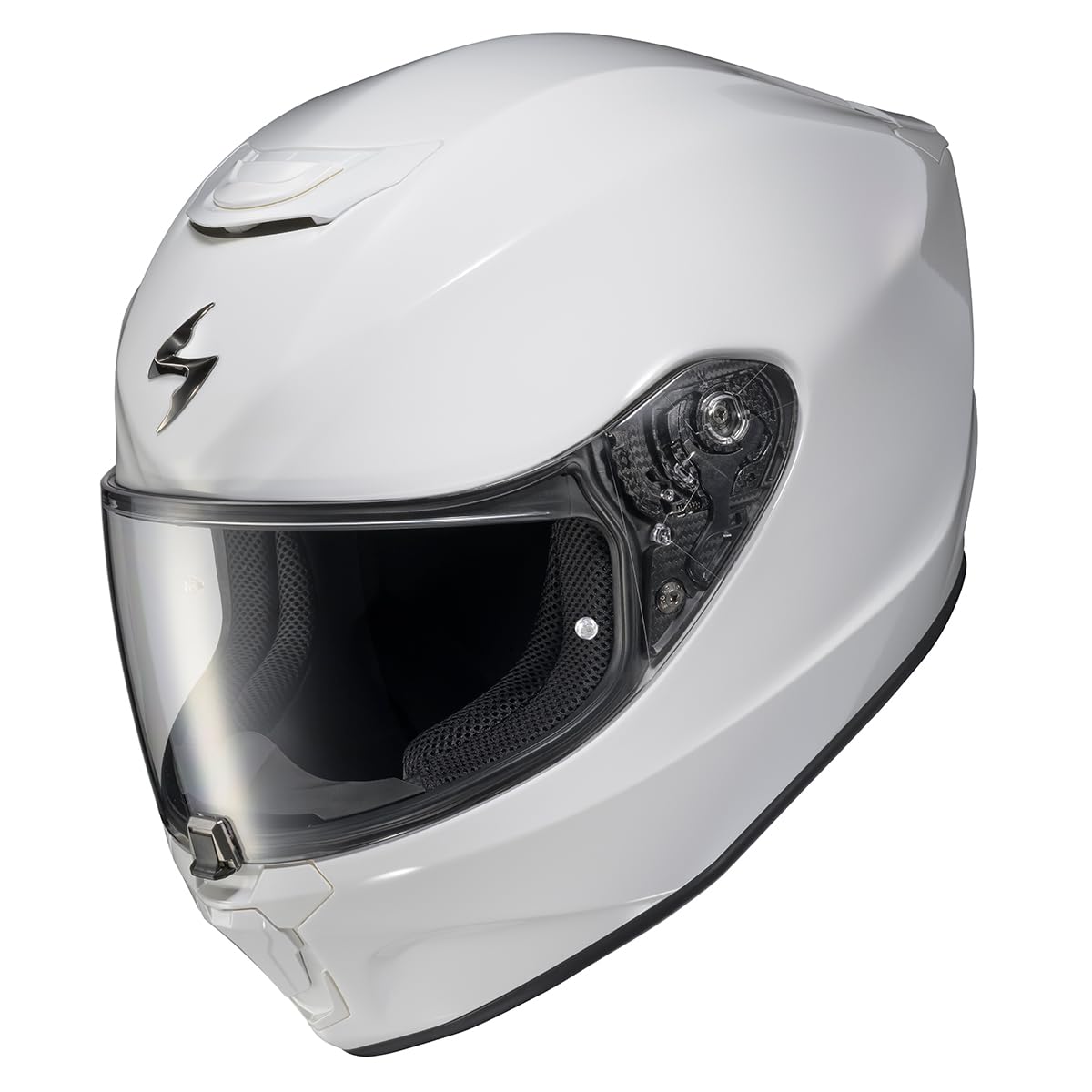 ScorpionEXO R330 with speaker pockets showing Bluetooth-ready design for riding on the go