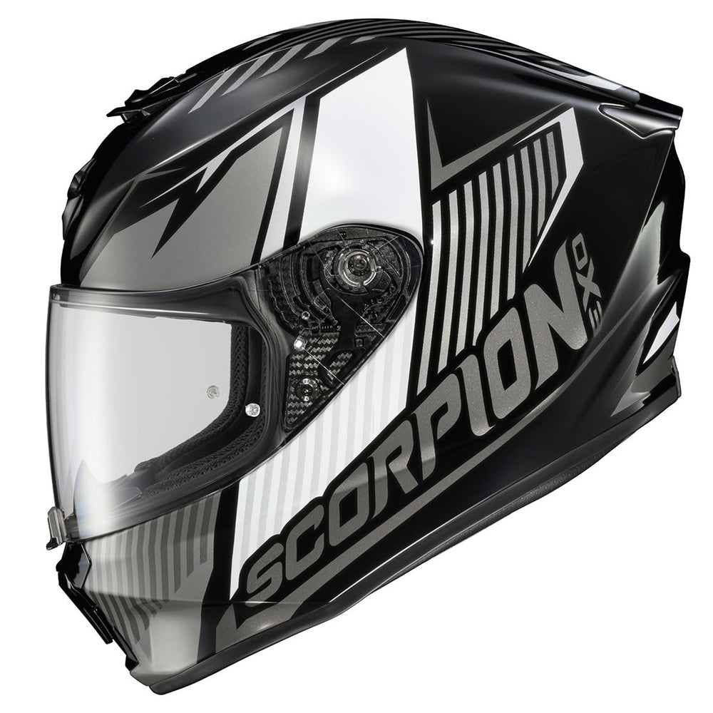 ScorpionEXO R330 front view with Pinlock-ready shield for fog-free visibility