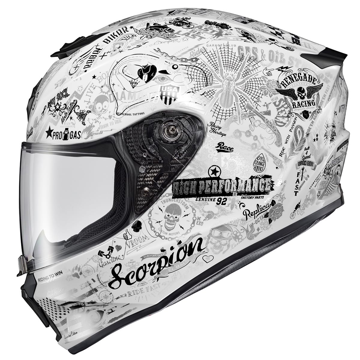 ScorpionEXO R420 full-face helmet with sleek shell design for protection and comfort