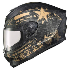 ScorpionEXO R420 Lone Star helmet shell with aero design for reduced drag on rides.