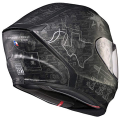 ScorpionEXO R420 Lone Star shield offering anti-fog clarity and UV protection