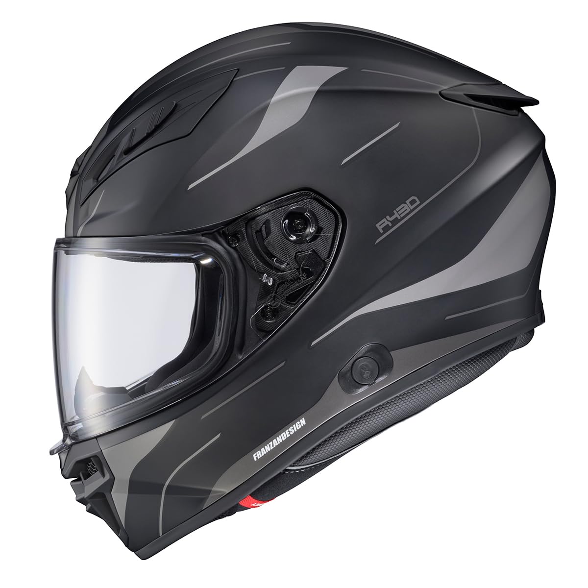 ScorpionEXO R430 front view helmet highlights streamlined aerodynamics for smoother rides
