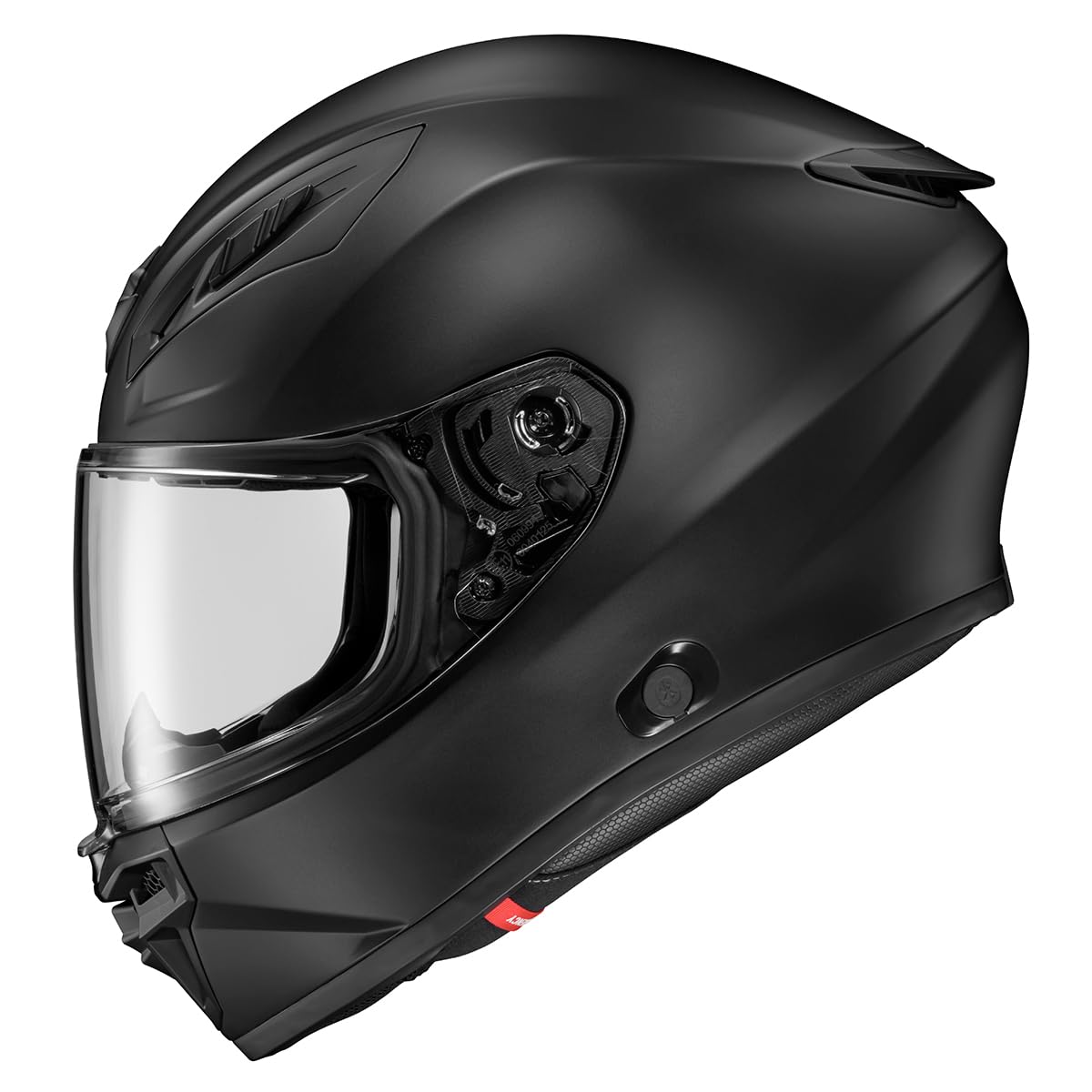 ScorpionEXO R430 matte black front view highlighting the aerodynamic profile for riders