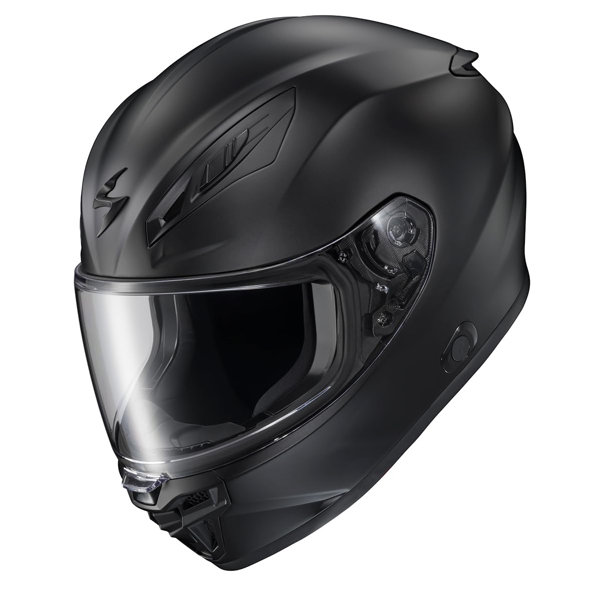 ScorpionEXO R430 side profile shows compact, aerodynamic silhouette.