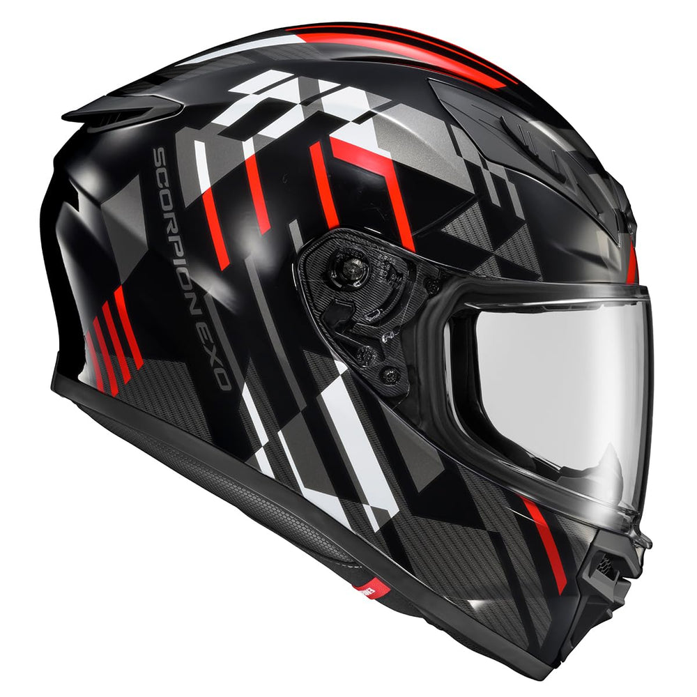 ScorpionEXO R430 Paradox Red shield with no-fog coating for clear vision