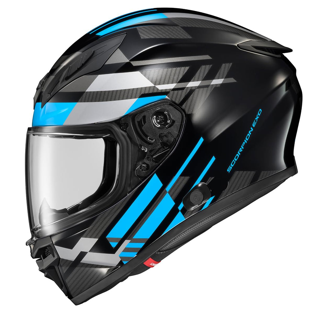 ScorpionEXO R430 shell aerodynamics for a smoother ride and reduced wind lift